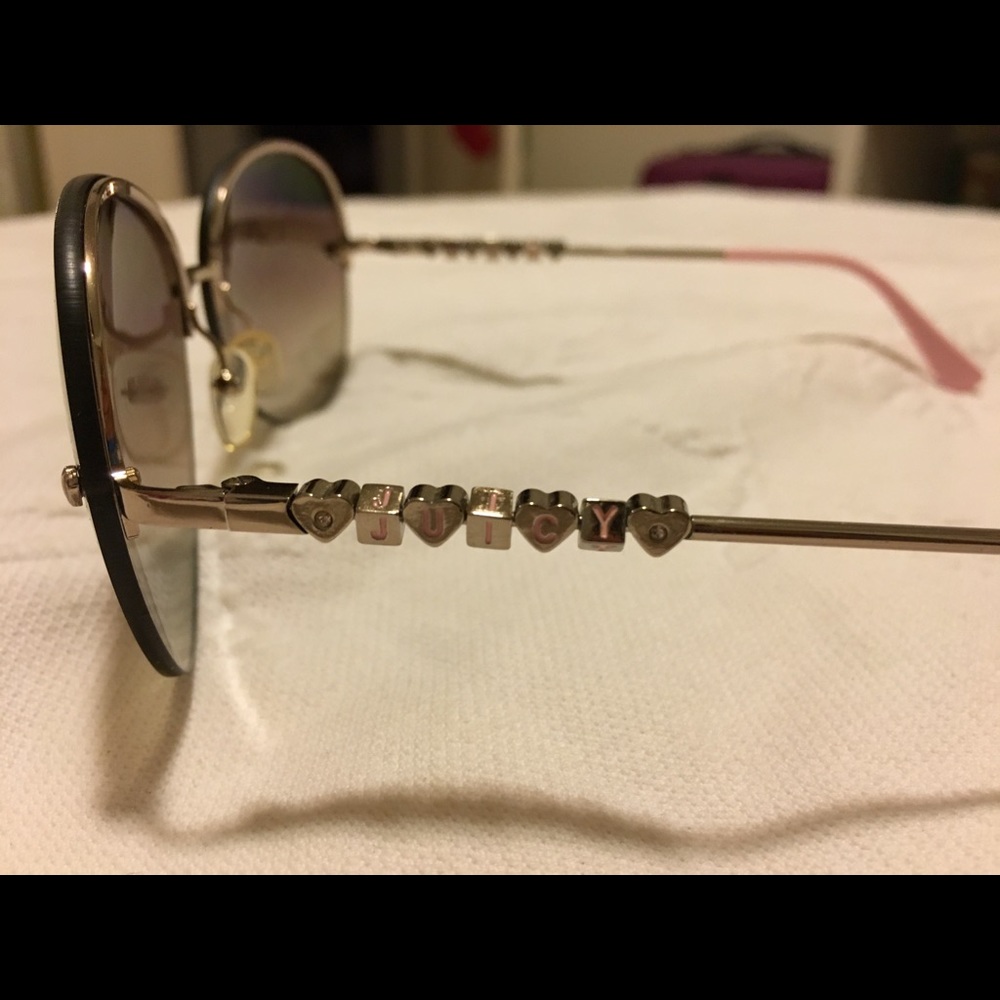 Juicy Couture aviator sunglasses w/ letter blocks
